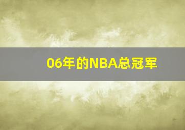 06年的NBA总冠军