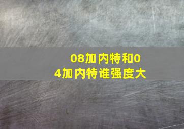 08加内特和04加内特谁强度大