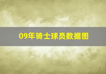 09年骑士球员数据图