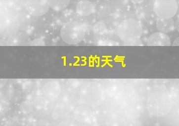 1.23的天气