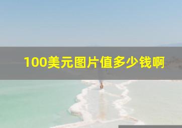 100美元图片值多少钱啊