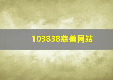 103838慈善网站