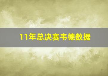 11年总决赛韦德数据