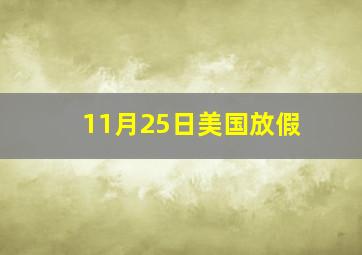 11月25日美国放假