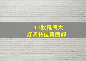 11款雅阁大灯调节位置图解