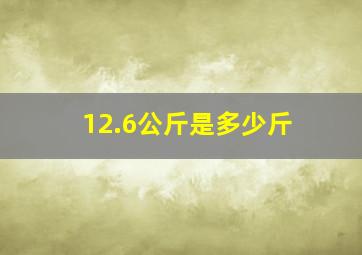 12.6公斤是多少斤