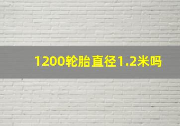 1200轮胎直径1.2米吗