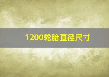 1200轮胎直径尺寸