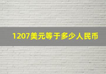 1207美元等于多少人民币