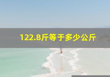 122.8斤等于多少公斤