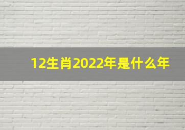 12生肖2022年是什么年