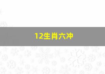 12生肖六冲