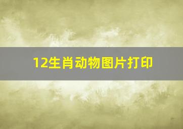 12生肖动物图片打印