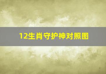 12生肖守护神对照图