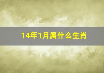 14年1月属什么生肖