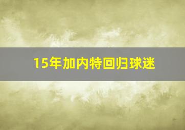 15年加内特回归球迷