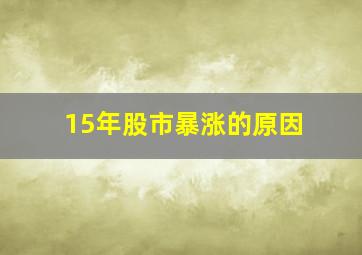 15年股市暴涨的原因