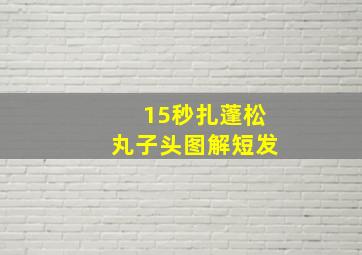 15秒扎蓬松丸子头图解短发