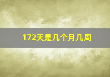 172天是几个月几周