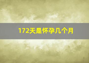 172天是怀孕几个月