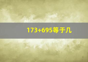 173+695等于几