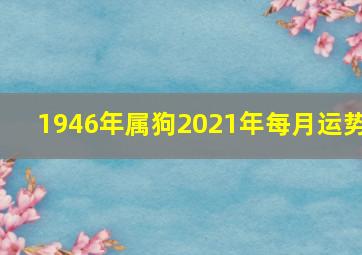 1946年属狗2021年每月运势