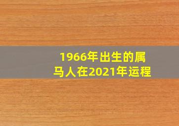 1966年出生的属马人在2021年运程