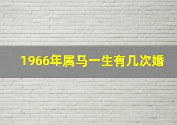 1966年属马一生有几次婚