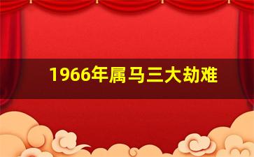 1966年属马三大劫难