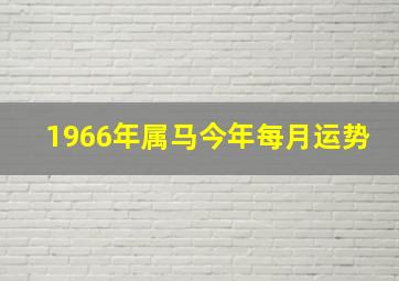 1966年属马今年每月运势