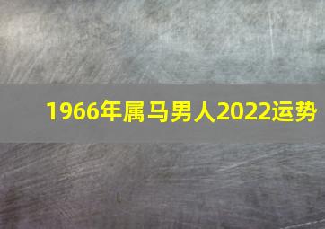 1966年属马男人2022运势