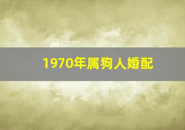 1970年属狗人婚配