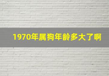 1970年属狗年龄多大了啊