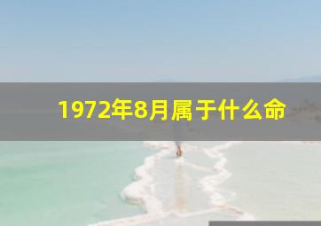 1972年8月属于什么命