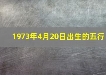 1973年4月20日出生的五行