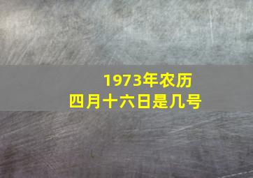 1973年农历四月十六日是几号