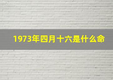 1973年四月十六是什么命