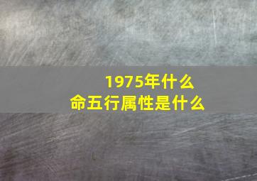 1975年什么命五行属性是什么