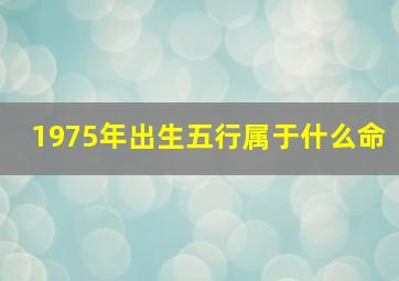 1975年出生五行属于什么命