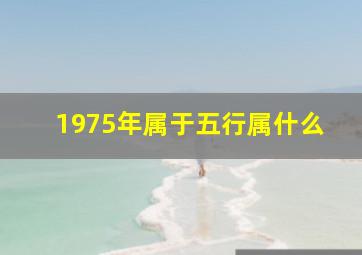 1975年属于五行属什么