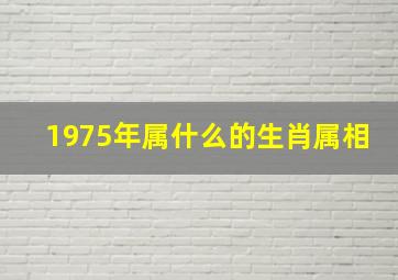 1975年属什么的生肖属相