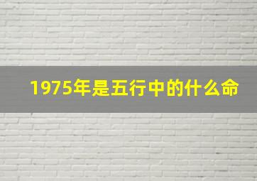 1975年是五行中的什么命