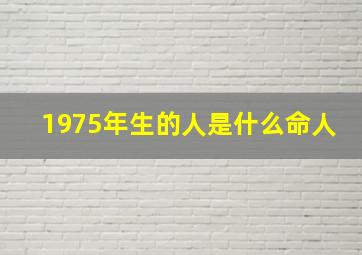 1975年生的人是什么命人