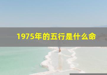 1975年的五行是什么命