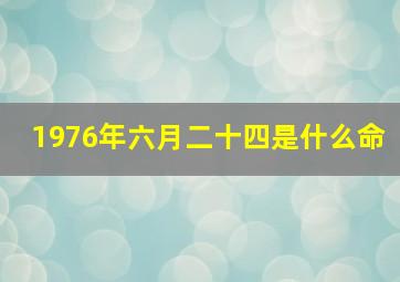 1976年六月二十四是什么命