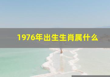 1976年出生生肖属什么