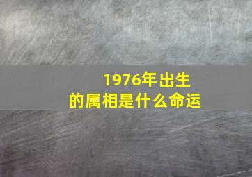 1976年出生的属相是什么命运