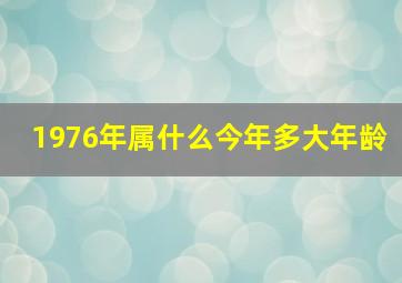 1976年属什么今年多大年龄