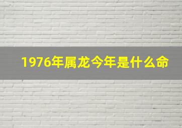 1976年属龙今年是什么命