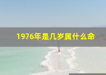 1976年是几岁属什么命